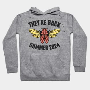 Vintage Cicada They are back Summer 2024 Entomology Cicada Hoodie